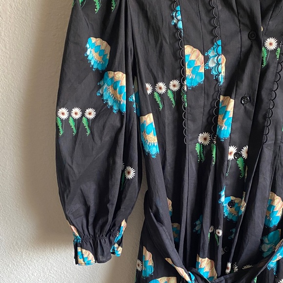 Cynthia Rowley Black Dress with Floral Design - Picture 5 of 14